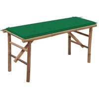 Furnicato Klappbare Gartenbank mit Auflage 118 cm Bambus
