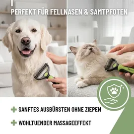 reavet Hundebürste Unterwollbürste Grün S-M