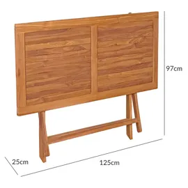 Garland® Bari Gartentisch 125 x 60 x 75 cm Braun
