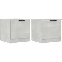 vidaXL Nachtschrank 2 Stk. 40 x 39 x 40 cm Betongrau