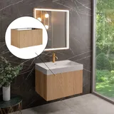 Neoro n50 Unterschrank B: 80 cm mit 1 Auszug, mit glatter Eichenfront, BN0432BFO,