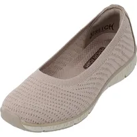 Skechers Damen Be-Cool Wonderstruck Mary Jane Flat, Taupe Knit Natural Trim, 38 EU - 38 EU