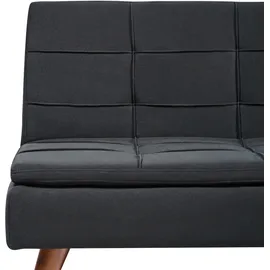 Beliani Schlafsofa 3-Sitzer RONNE Stoff Schwarz,