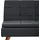 Beliani Schlafsofa 3-Sitzer RONNE Stoff Schwarz,