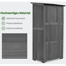 MCombo Gartenschrank 90 x 55 x 169 cm Grau