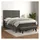 vidaXL Boxspringbett mit Matratze Dunkelgrau 140x200 cm Samt