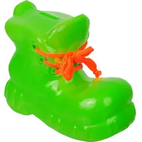 große 3D Effekt XL - Spardose - Schuh/Wanderschuh - Apfel grün - 18 cm groß - stabile Sparbüchse aus Kunststoff/Plastik - Sparschwein - Glücksbringer - ..