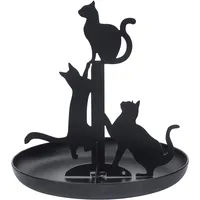 Kikkerland Black Cats Jewelry Stand