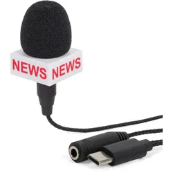 Kikkerland Mini Mikrofon Breaking News - schwarz