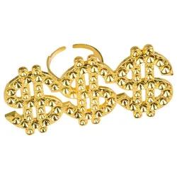 Triple Dollarzeichen Ring in Gold - OS