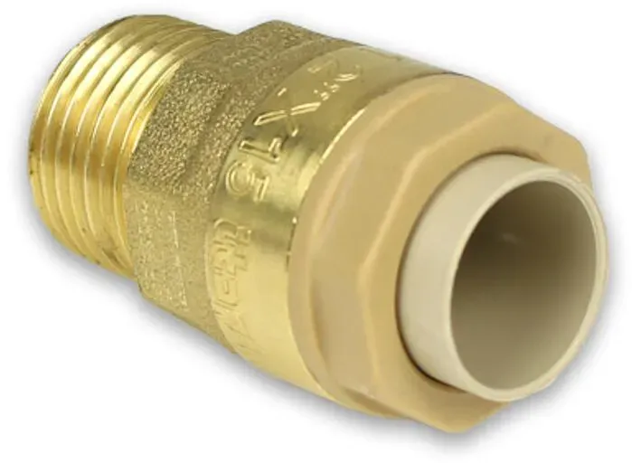 Messing Steckfitting Übergang mit Außengewinde für Kupferrohr, verschiedene Größen (Ausführung: 18 - 1/2''AG)
