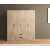 Rauch Möbel ESSEA Drehtürenschrank »Kleiderschrank Garderobe Schrank mit Stauraum, 4-türig, 2 Schubkästen, Farbe Eiche Sonoma, 168x188x52cm