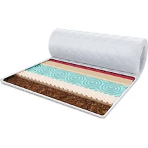 Fdm Topper 5x140x200 cm Matratzenauflage mit HR-Schaum Matratzenschoner Kokosfaser H3 H4