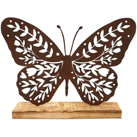 Badeko Dekofigur Schmetterling 32 cm rostbraun