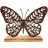 Badeko Dekofigur Schmetterling 32 cm rostbraun