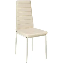 TECTAKE Esszimmerstühle Kunstleder  4er Setbeige