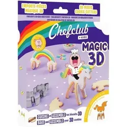 CHEFCLUB 284143 Ausstecher - Einhorn & Regenbogen Magic 3D