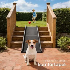 Tectake Hunderampe klappbar und rutschfest bis 90 kg Schwarz