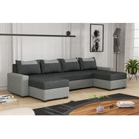 Wohnlandschaft Schlafsofa Sofa HEDVIG LUX Stoff Inari Grau- Dunkelgrau