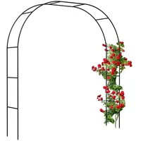 Relaxdays Rosenbogen 250 x 235/180 cm Schwarz