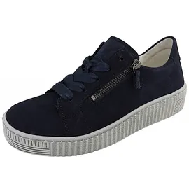 Gabor Damen Low-Top Sneaker, Frauen Halbschuhe,Freizeitschuhe,Turnschuhe,Laufschuhe,schnürschuhe,schnürer,Atlantik (grau),38 EU / 5 UK - 38