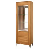 Szynaka meble Feldmann-Wohnen Standvitrine, Braun, Holz, 70x200x42 cm, Wohnzimmer,