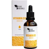 Pure Naturals Vitamin D3 5000 IE pro Tropfen | vitales Vitamin D (Cholecalciferol) | 50 ml (1700 Tropfen)