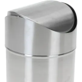 Mojawo Edelstahl Abfalleimer 1 l Silber