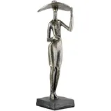 Casablanca modernes Design Casablanca Skulptur Lady mit Hut, Deko Figur Bronze, Kunstharz Statue Wohnzimmer, Büro Dekoration H. 33 cm x B. 8,5 cm - Moderne Skulpturen