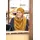 Knit Factory - Dreiecksschal Coco - Damen Strickschal mit Wolle - Umschlagtuch für den Herbst und Winter - Winterschal - Dreieckstuch - Hochwertige Qualität - XXL Schal - 190 x 85 cm - Ocker/Tobacco - 190 x 85 cm