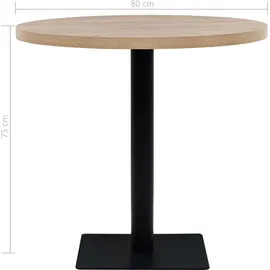 vidaXL Bistrotisch Ø 80 cm beige
