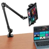 BAISHUN Tablet-Ständer für Schreibtischhalterung, 360° verstellbar, flexibler Tablet-Arm-Halterung für Desktop-Bett, Tablet-Halterung, Klemme, kompatibel mit iPad Pro Air Mini, 4,7-12,9 Zoll Tablets