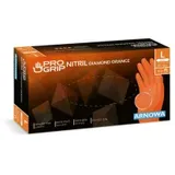 arnomed PROGRIP NITRIL DIAMOND ORANGE Einmalhandschuhe, aus Nitril mit Diamantstruktur in orange puderfrei, VE 50 Stück, 9/L