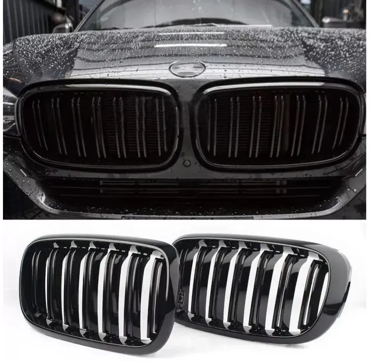 Doppel-Nieren-Kühlergrills für BMW X5/X6 (F15/F85/F16/F86) 2014+ Schwarz Hochglanzlack