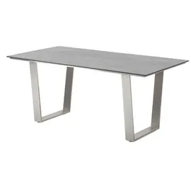 Niehoff Gartentisch 200 x 95 x 76 cm HPL Granit-Design/Weiß