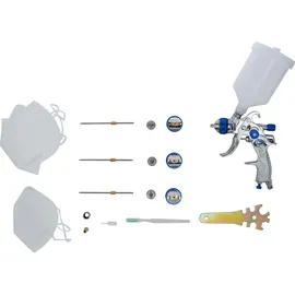BGS Druckluft-Farbsprühpistole mit 3 Sprühdüsen, 1,2 - 1,7 - 2,0 mm