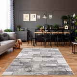 Carpet City Noa 9250 Kurzflorteppich 120 x 170 cm grau