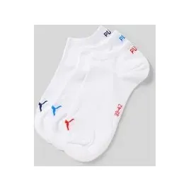 Puma Sneakersocken 3er Pack Weiß/Rot/Blau 39-42