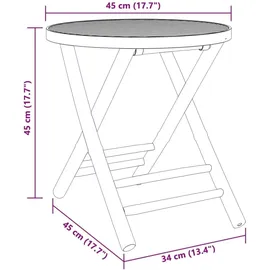 vidaXL 3-tlg. Bistro-Set Bambus