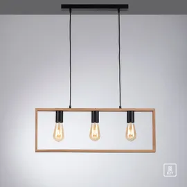 just light. Franky 3-flg. E27 69 x 120 cm rechteckig schwarz