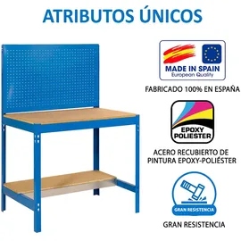 Simonrack Werkbank BT2 1200 Blau/Holz -