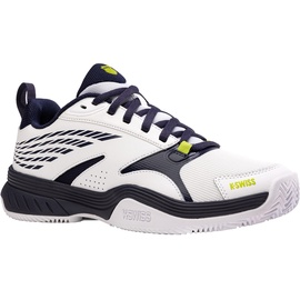 K-Swiss Speedex HB Tennis Shoe, White/Peacoat/Lime Green, 44 EU