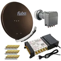 Fuba DAA 850 B Sat Anlage Aluminium Satellitenschüssel Braun