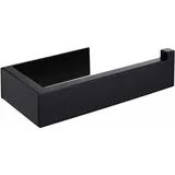 Toilettenpapierhalter Edelstahl Ohne Bohren Klopapierhalter Selbstklebend Rollenhalter für Badezimmer Schwarz