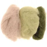 Glorex  Schafwolle Grün mix 3 x 10 g Grün