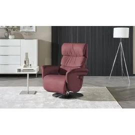 HIMOLLA Relaxsessel Leder 83 x 109 x 90 cm Rot mit Relax-Funktion