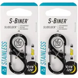 NITE IZE Karabiner SideLock S-Biner 2 50 mm x 22 mm x 8 mm Schwarz