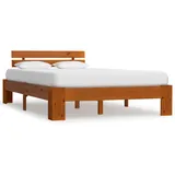 vidaXL Massivholzbett 120 x 200 cm Honigbraun