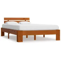 vidaXL Massivholzbett 120 x 200 cm Honigbraun