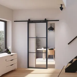 Inova Loft Glasschiebetür rechts 102,5 x 220 cm schwarz
